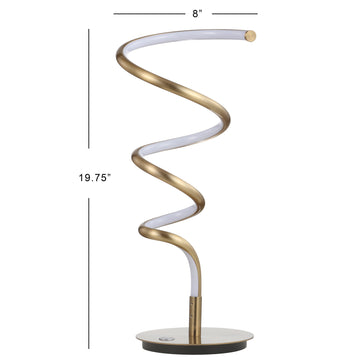 Scribble 19.75" Modern Dimmable Metal Integrated LED Table Lamp - JONATHAN Y